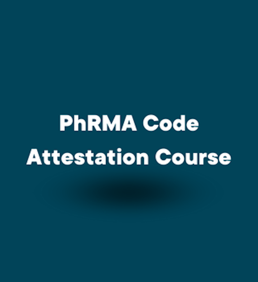 PhRMA Code Attestation