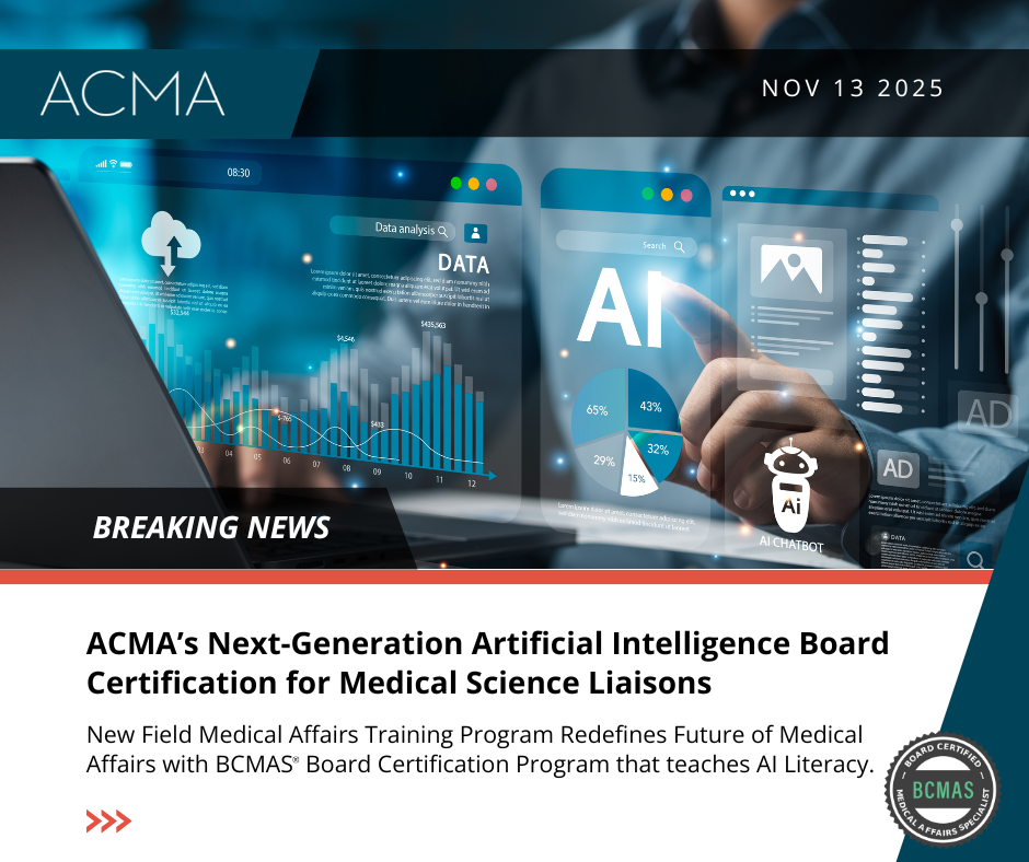 ACMA's Next-Generation Artificial Intelligence Board Certification for Medical Science Liaisons